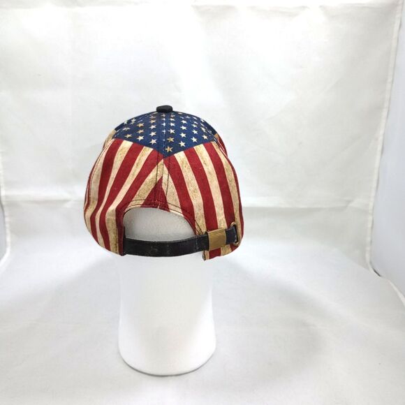 Vietnam Veteran Strapback Cap Stars and Stripes Distressed Look 6 Panel - Picture 4 of 6